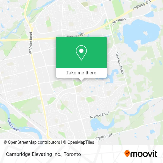 Cambridge Elevating Inc. map