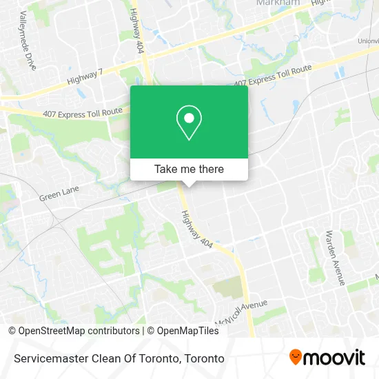 Servicemaster Clean Of Toronto map