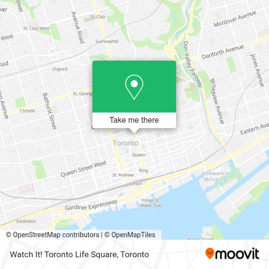 Watch It! Toronto Life Square map