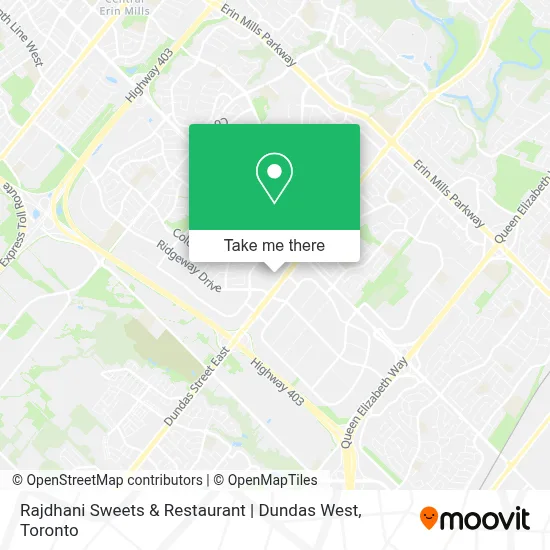 Rajdhani Sweets & Restaurant | Dundas West plan