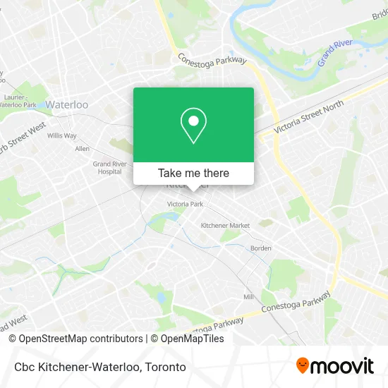 Cbc Kitchener-Waterloo map