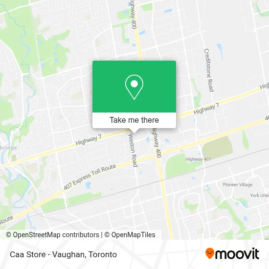 Caa Store - Vaughan map