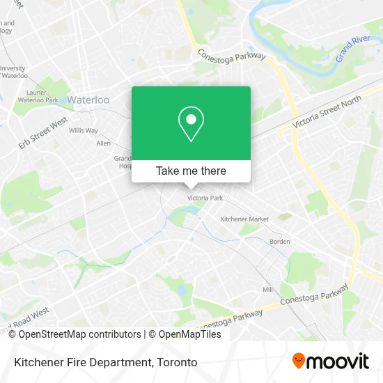 Kitchener Fire Department map