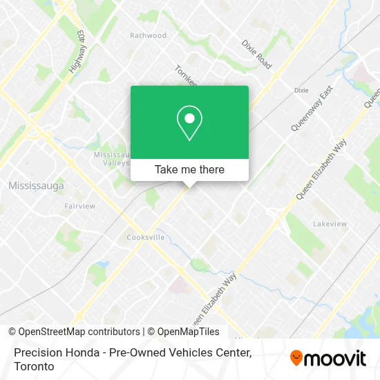 Precision Honda - Pre-Owned Vehicles Center map