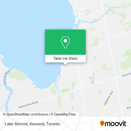 Lake Simcoe, Keswick map