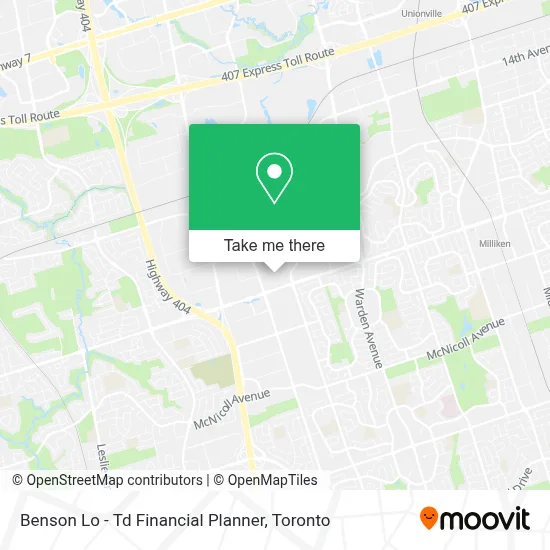 Benson Lo - Td Financial Planner map