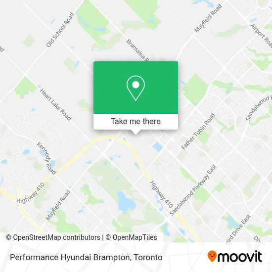 Performance Hyundai Brampton map