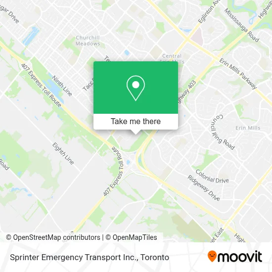 Sprinter Emergency Transport Inc. map