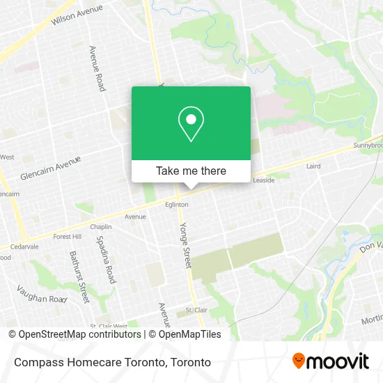 Compass Homecare Toronto map