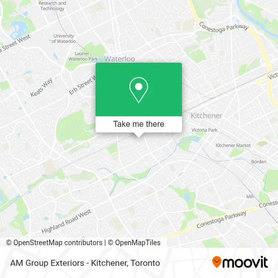 AM Group Exteriors - Kitchener map