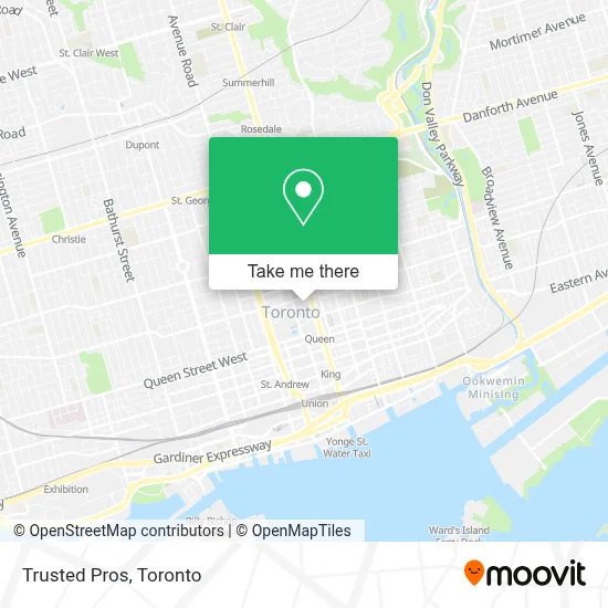 Trusted Pros map