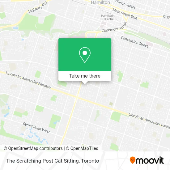 The Scratching Post Cat Sitting map