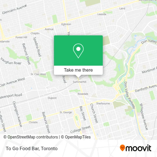 To Go Food Bar map