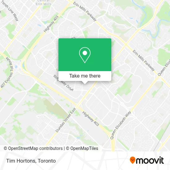 Tim Hortons map