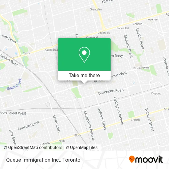 Queue Immigration Inc. map