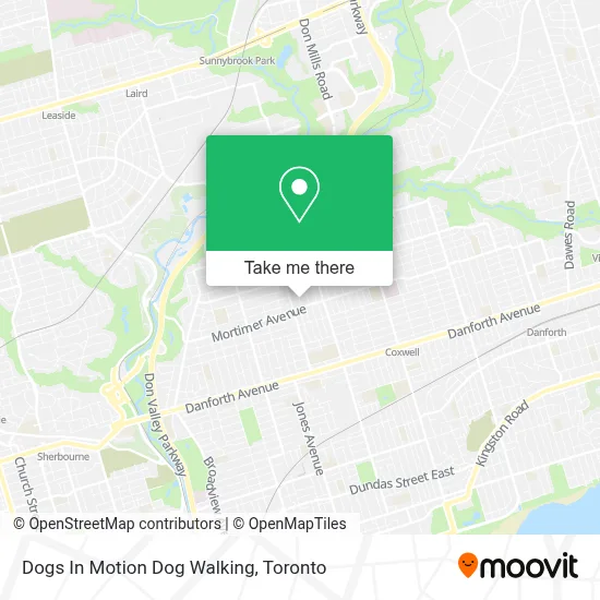 Dogs In Motion Dog Walking map