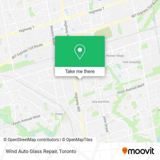 Wind Auto Glass Repair map