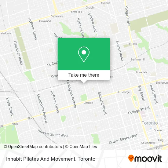Inhabit Pilates And Movement map