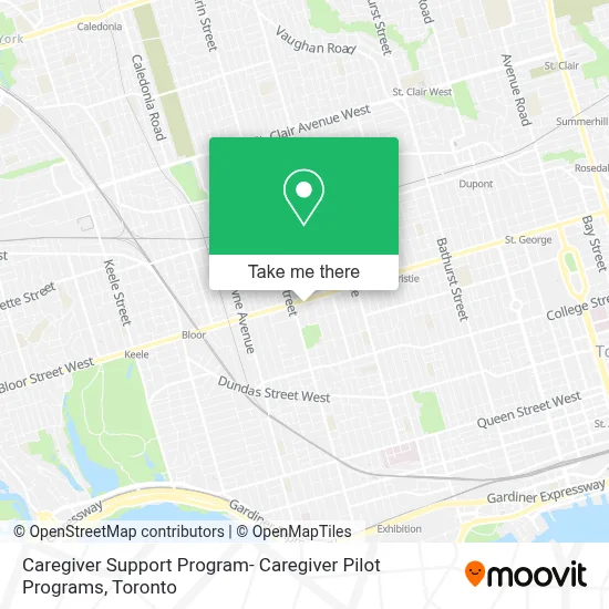 Caregiver Support Program- Caregiver Pilot Programs map