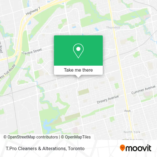 T.Pro Cleaners & Alterations map