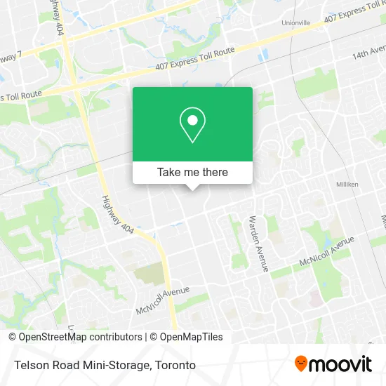 Telson Road Mini-Storage map