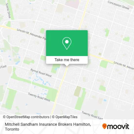 Mitchell Sandham Insurance Brokers Hamilton map