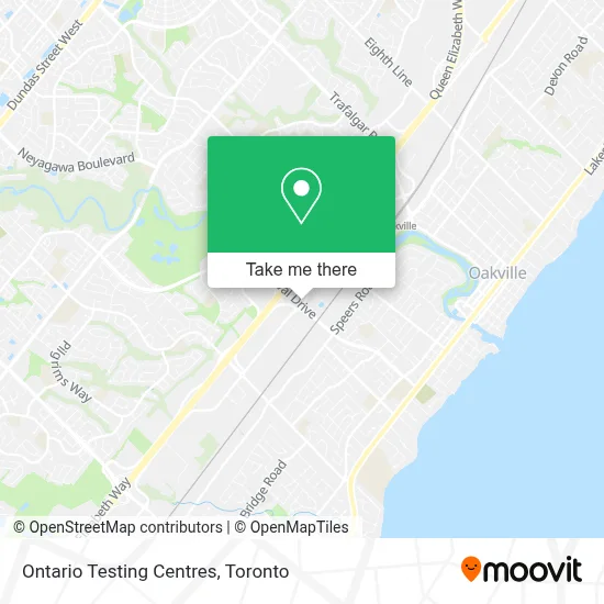 Ontario Testing Centres map