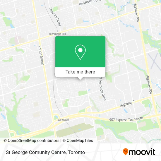 St George Comunity Centre map