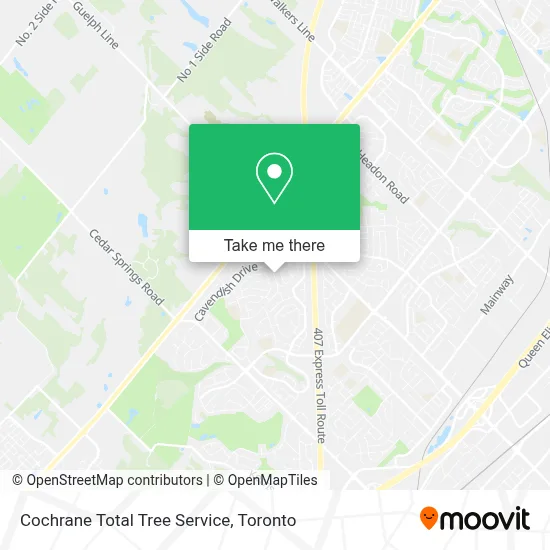Cochrane Total Tree Service map