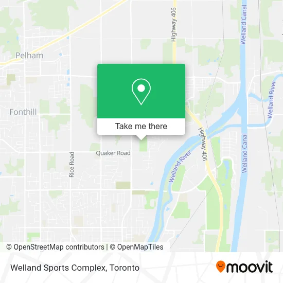 Welland Sports Complex map
