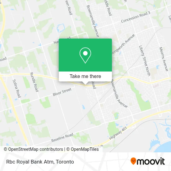 Rbc Royal Bank Atm map
