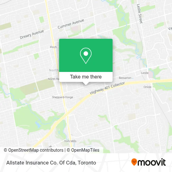 Allstate Insurance Co. Of Cda map
