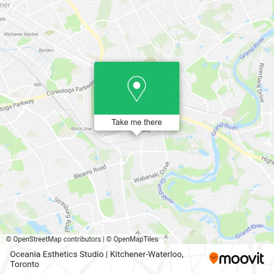 Oceania Esthetics Studio | Kitchener-Waterloo map