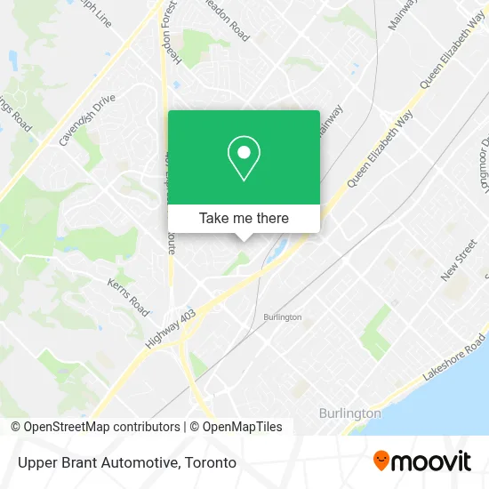 Upper Brant Automotive map