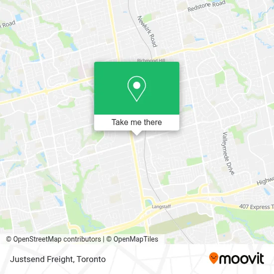 Justsend Freight map