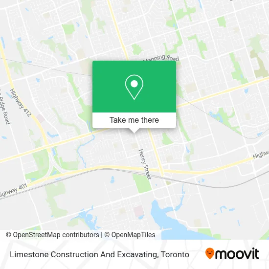 Limestone Construction And Excavating map