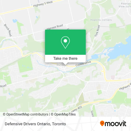 Defensive Drivers Ontario map