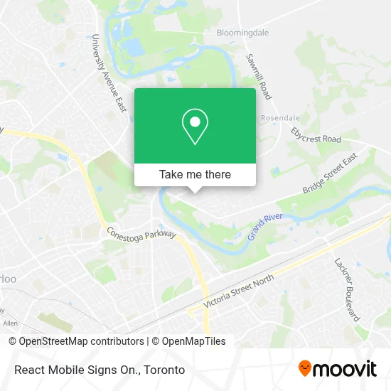 React Mobile Signs On. map