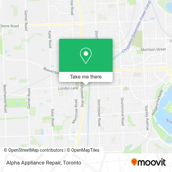 Alpha Appliance Repair map