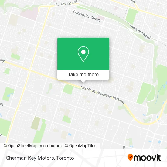 Sherman Key Motors map