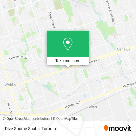 Dive Source Scuba map