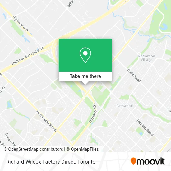 Richard-Wilcox Factory Direct map