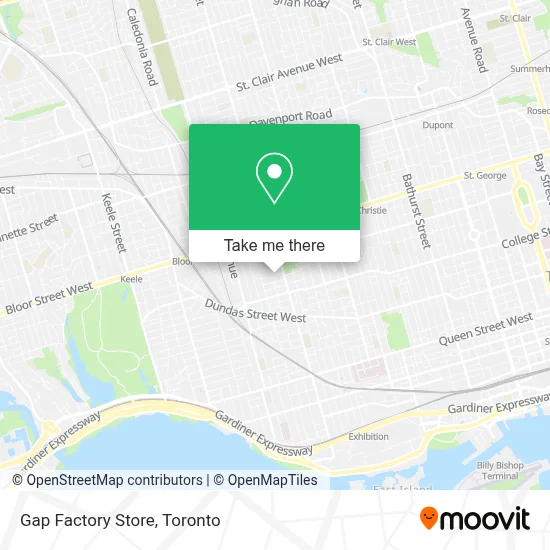 Gap Factory Store map