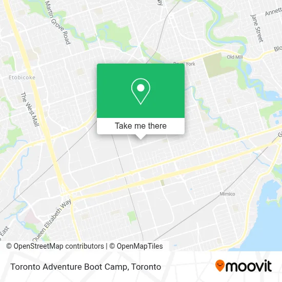 Toronto Adventure Boot Camp map