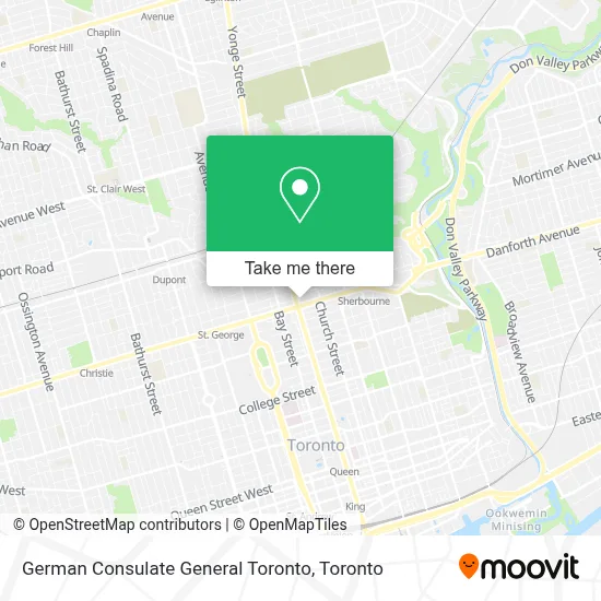 German Consulate General Toronto map
