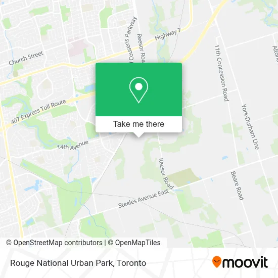 Rouge National Urban Park map
