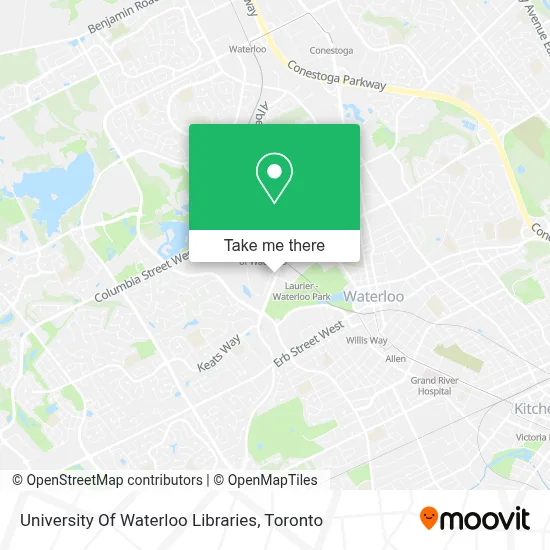 University Of Waterloo Libraries map