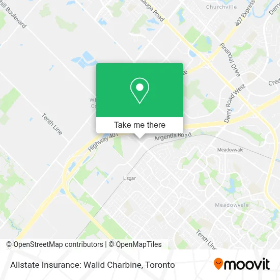 Allstate Insurance: Walid Charbine map