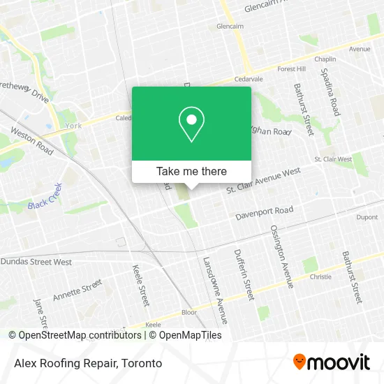 Alex Roofing Repair map