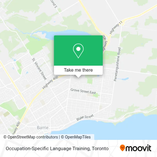Occupation-Specific Language Training map